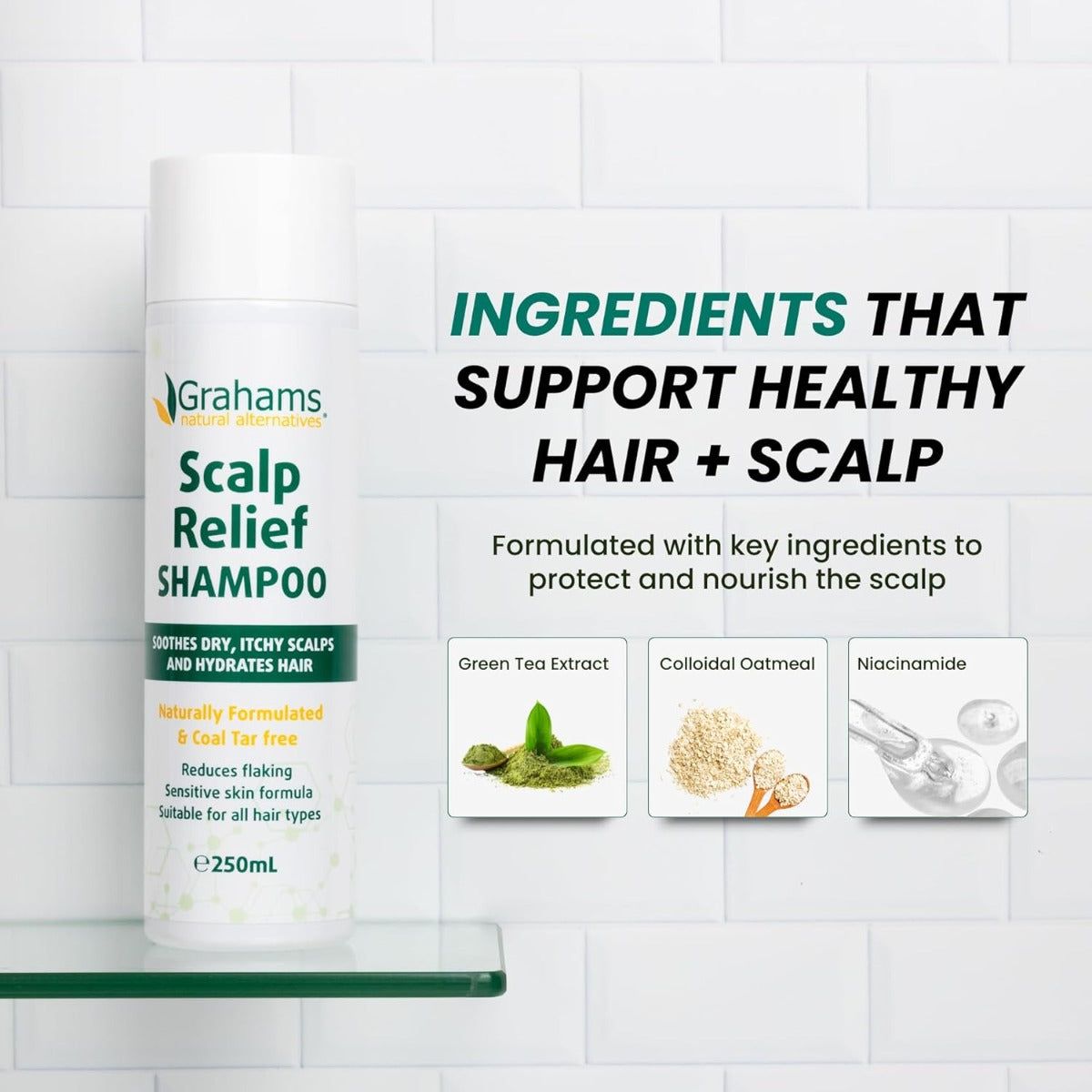 Grahams Natural Scalp Relief Shampoo, 250g (Exp 02/28)