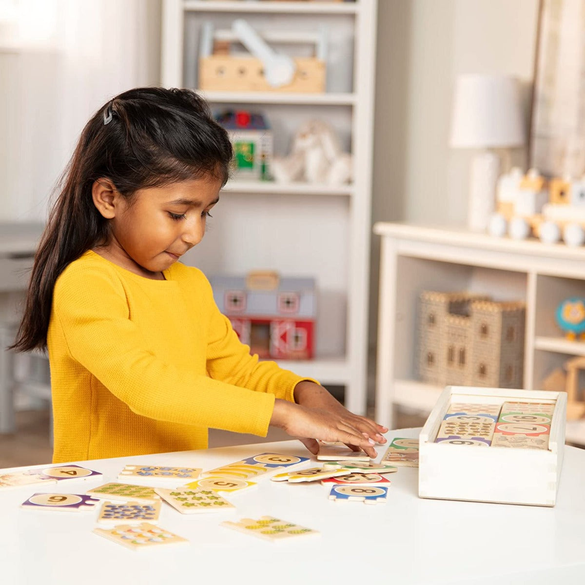 Melissa & Doug Self-Correcting Number Puzzles with Box, 40pcs