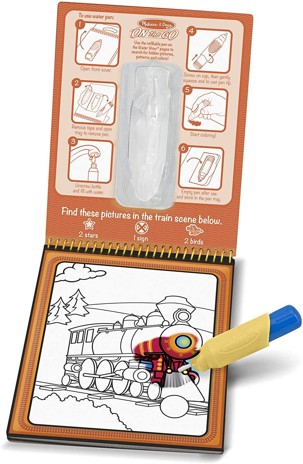 Melissa & Doug Water Wow! Brush Colouring Pad (13 Types) - Pupsik Singapore