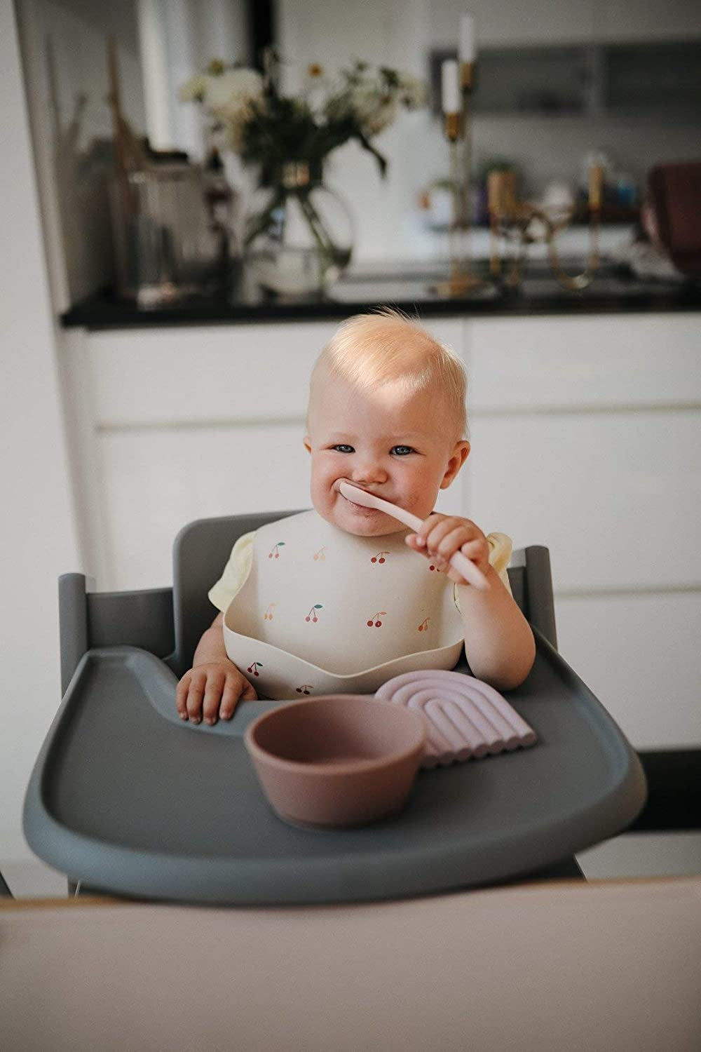 Mushie Silicone Feeding Baby Spoons (2pk) (9 Colours) - Pupsik Singapore
