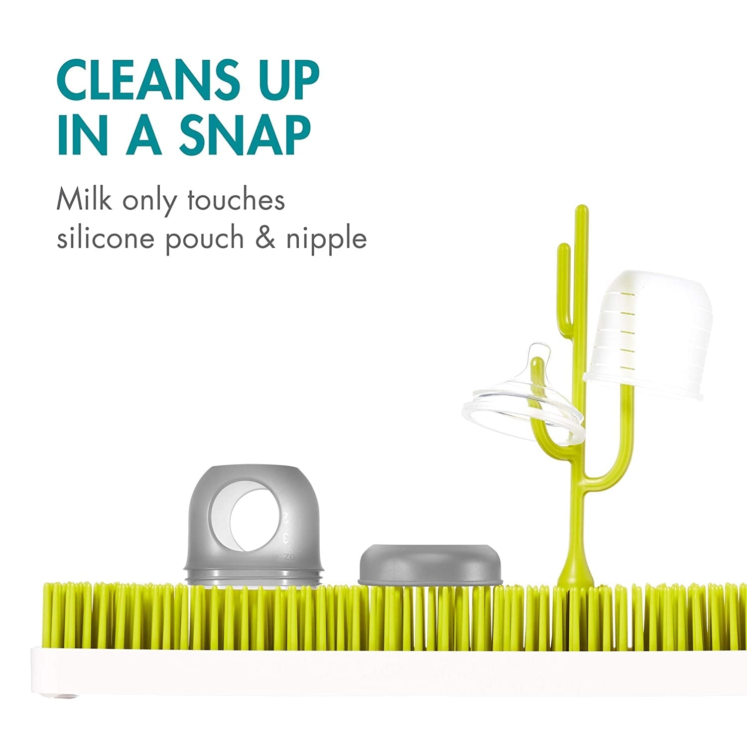 Boon Nursh Silicone Pouch Bottle, 4oz - Gray