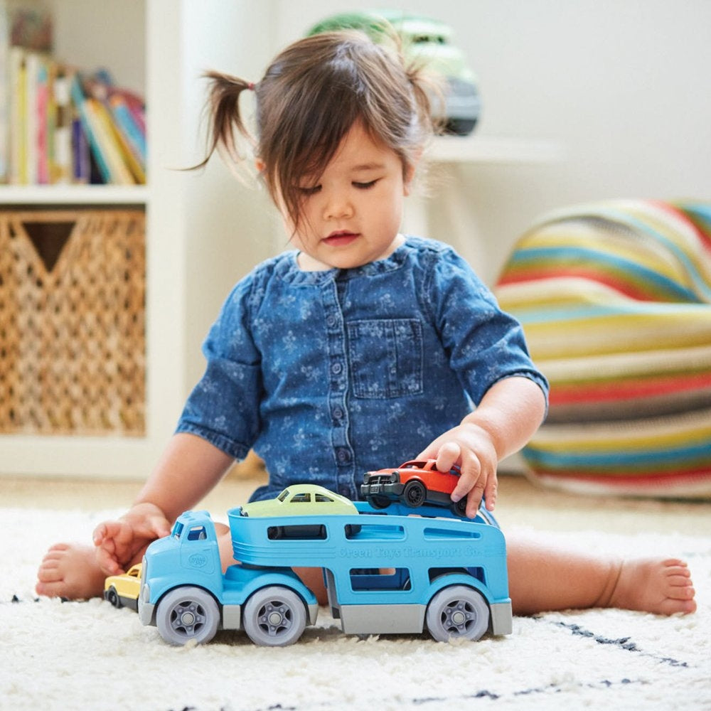 Green Toys Car Carrier Vehicle Set Toy - Blue