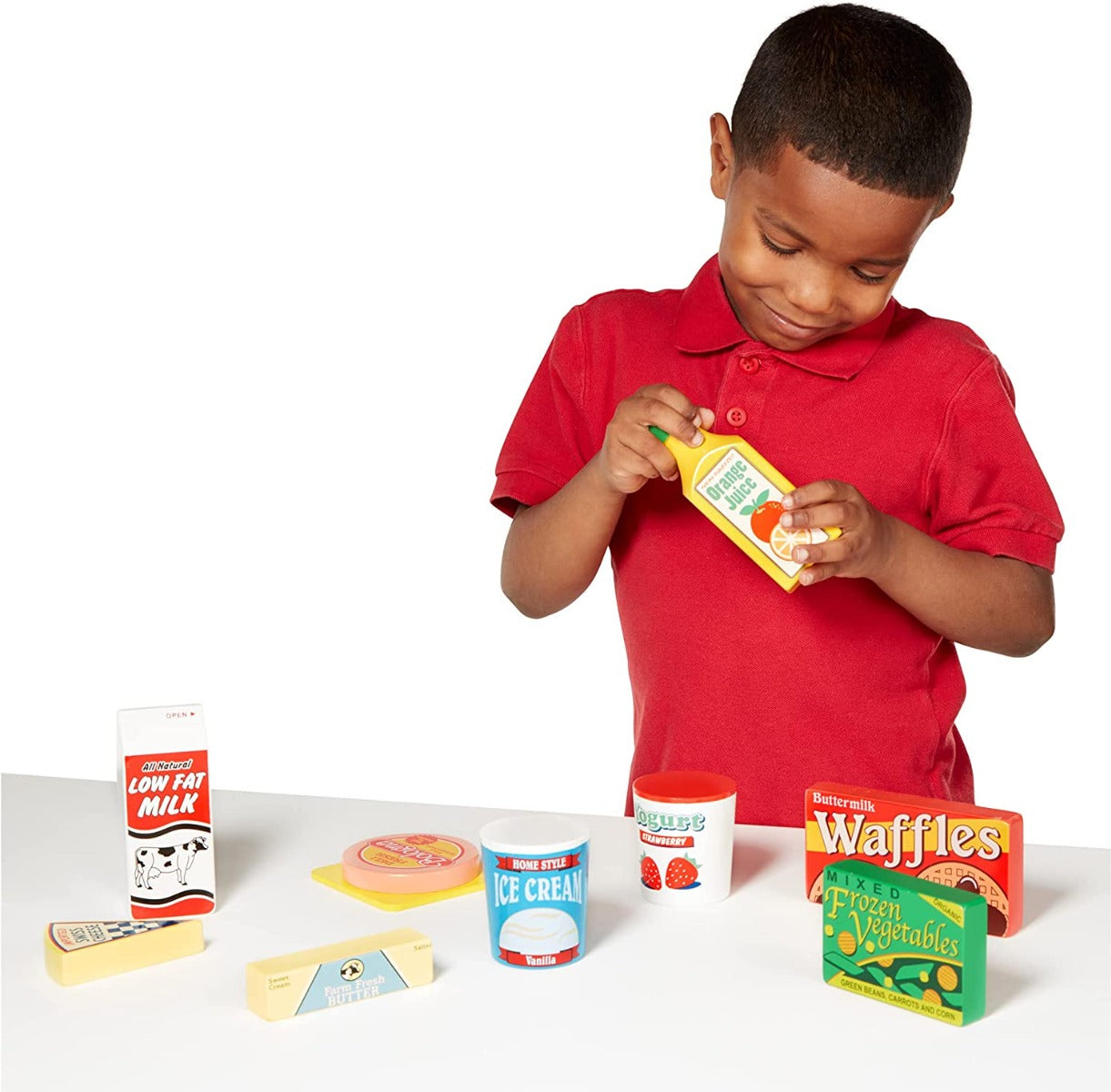 Melissa & Doug Fridge Food Wooden Play Food Set