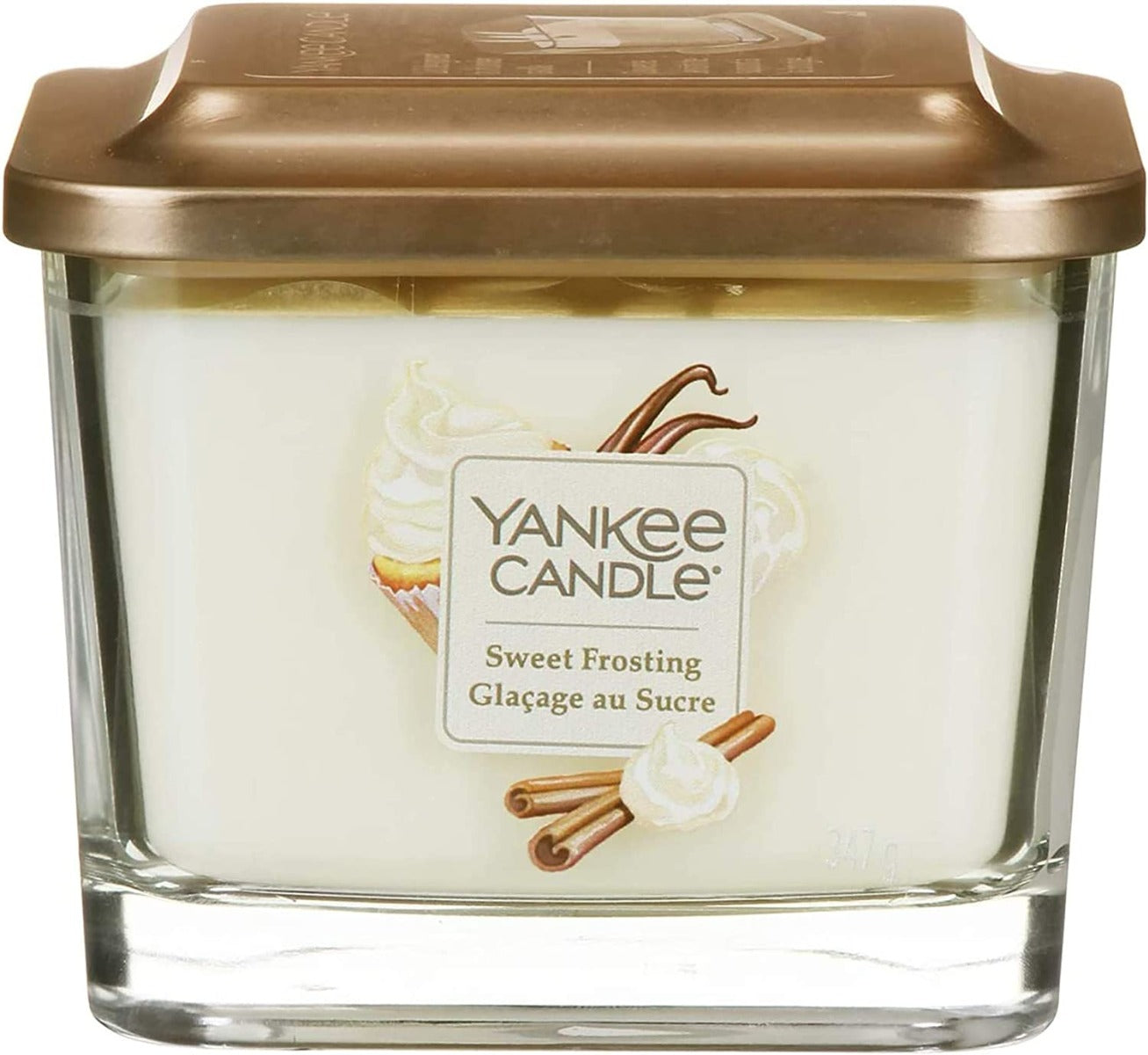 Yankee Candle Medium 3-Wick Square Candle (12.25oz) - Sweet Frosting