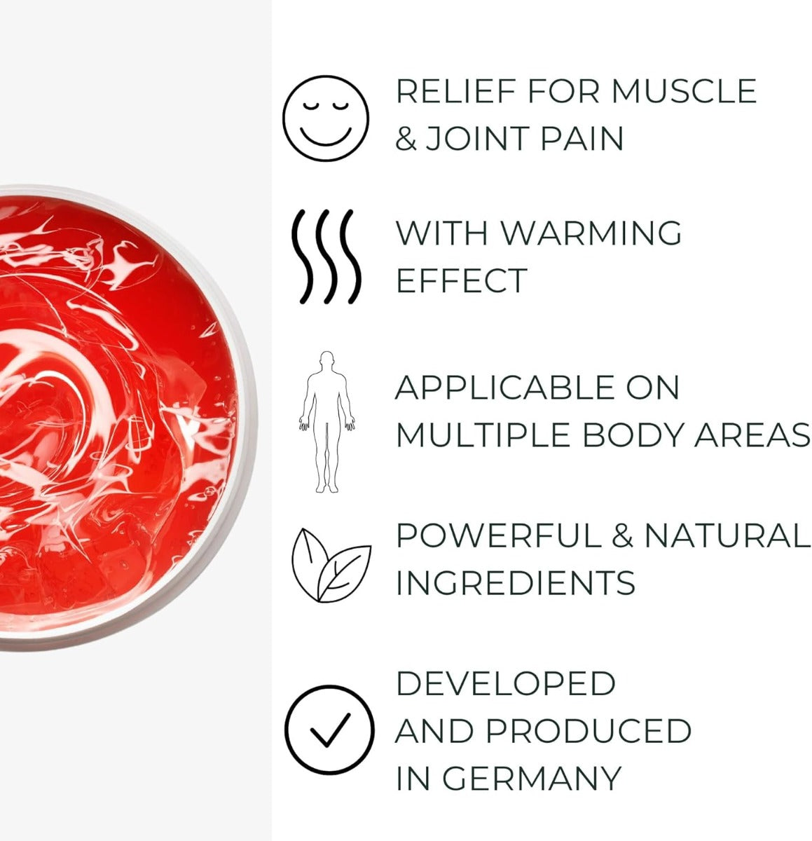 Krauterhof Extra Strong Horse Chestnut Warming Massage Gel for Pain Relief, 250ml (Exp 09/27)