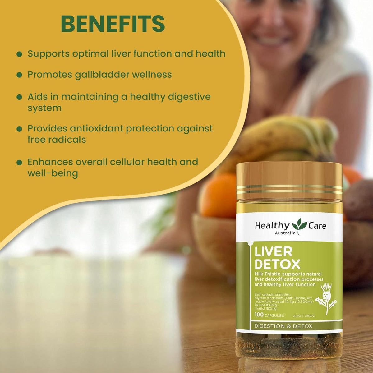 Healthy Care Liver Detox, 100 Capsules (Exp 08/27)