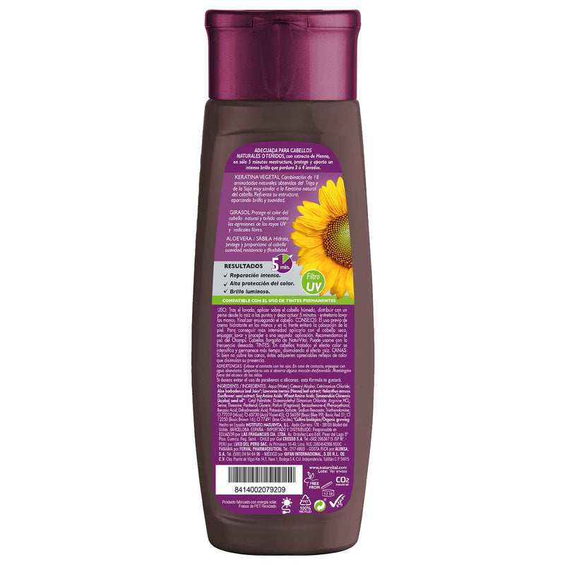 NaturVital ColourSafe Hair Mask, 300ml - Burgundy (Exp 09/28)