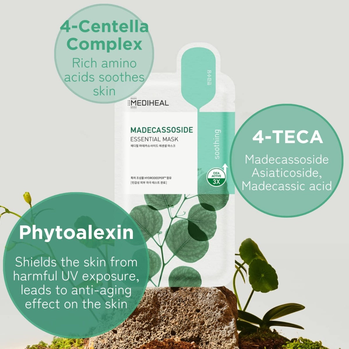 Mediheal Madecassoside Essential Mask, Pack of 10 (Exp 09/27)