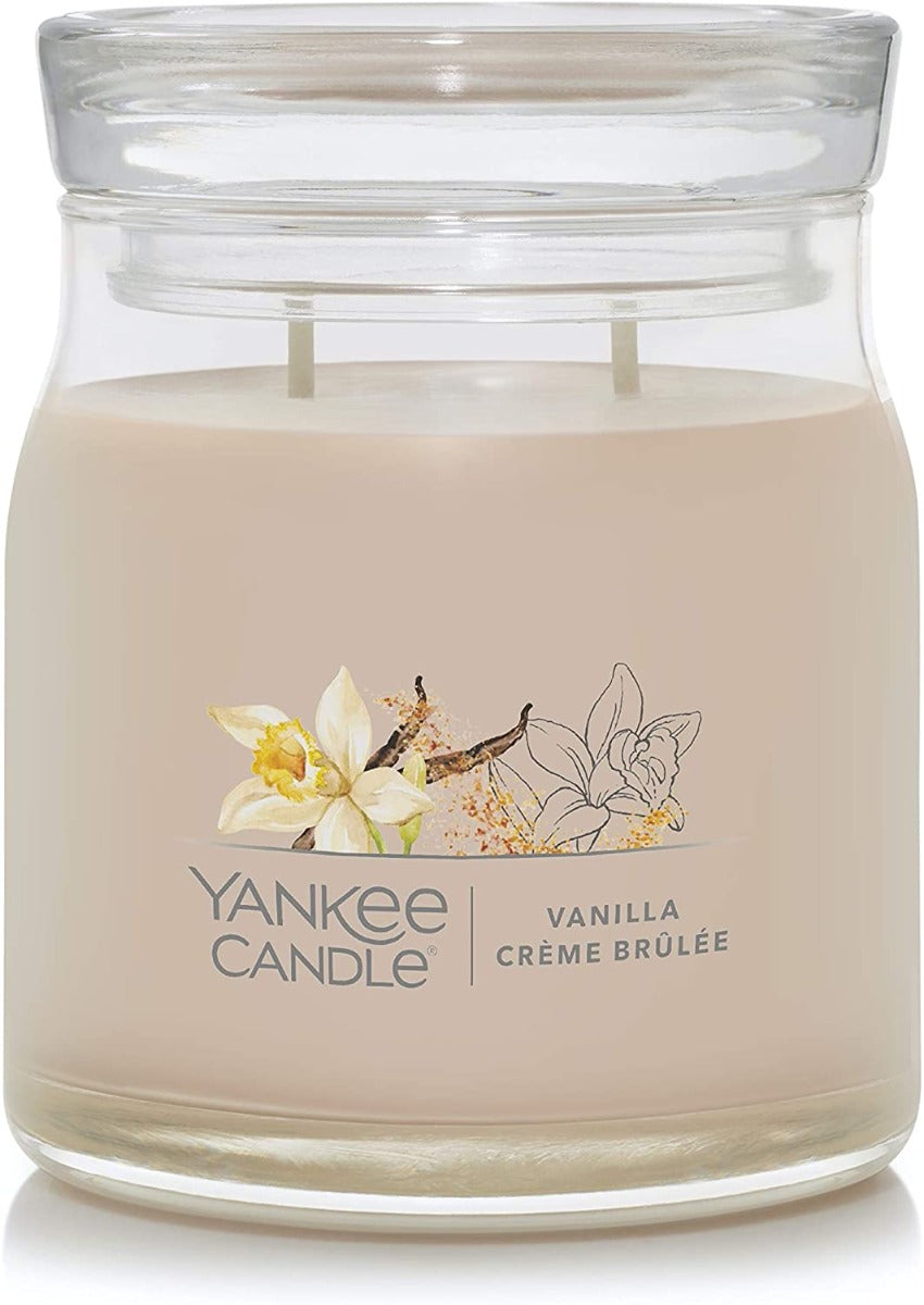 Yankee Candle Signature Medium Jar Candle, 2-wicks (13oz) - Vanilla Crème Brûlée