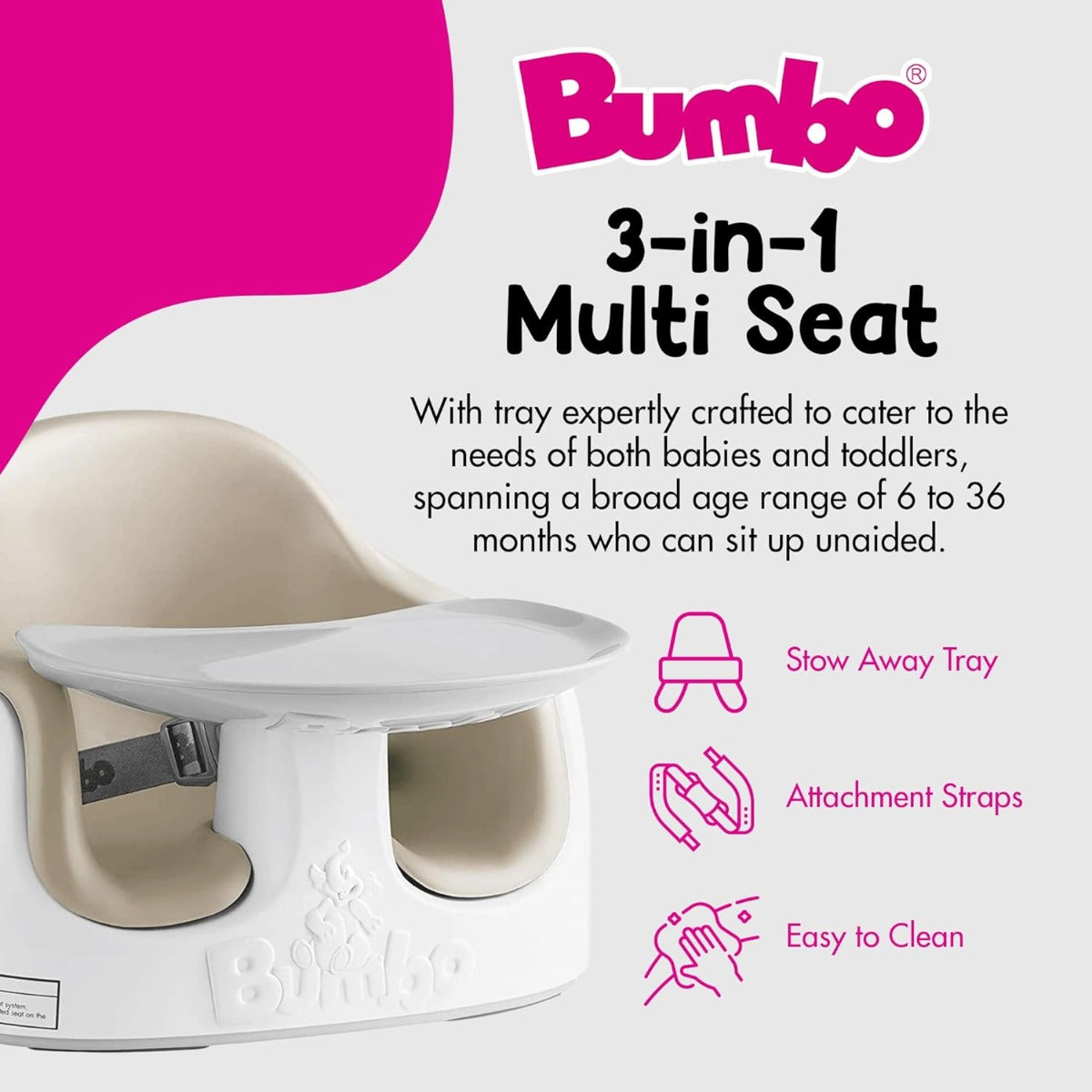 Bumbo 3-in-1 Multi Floor/Booster Seat (7 Colors)