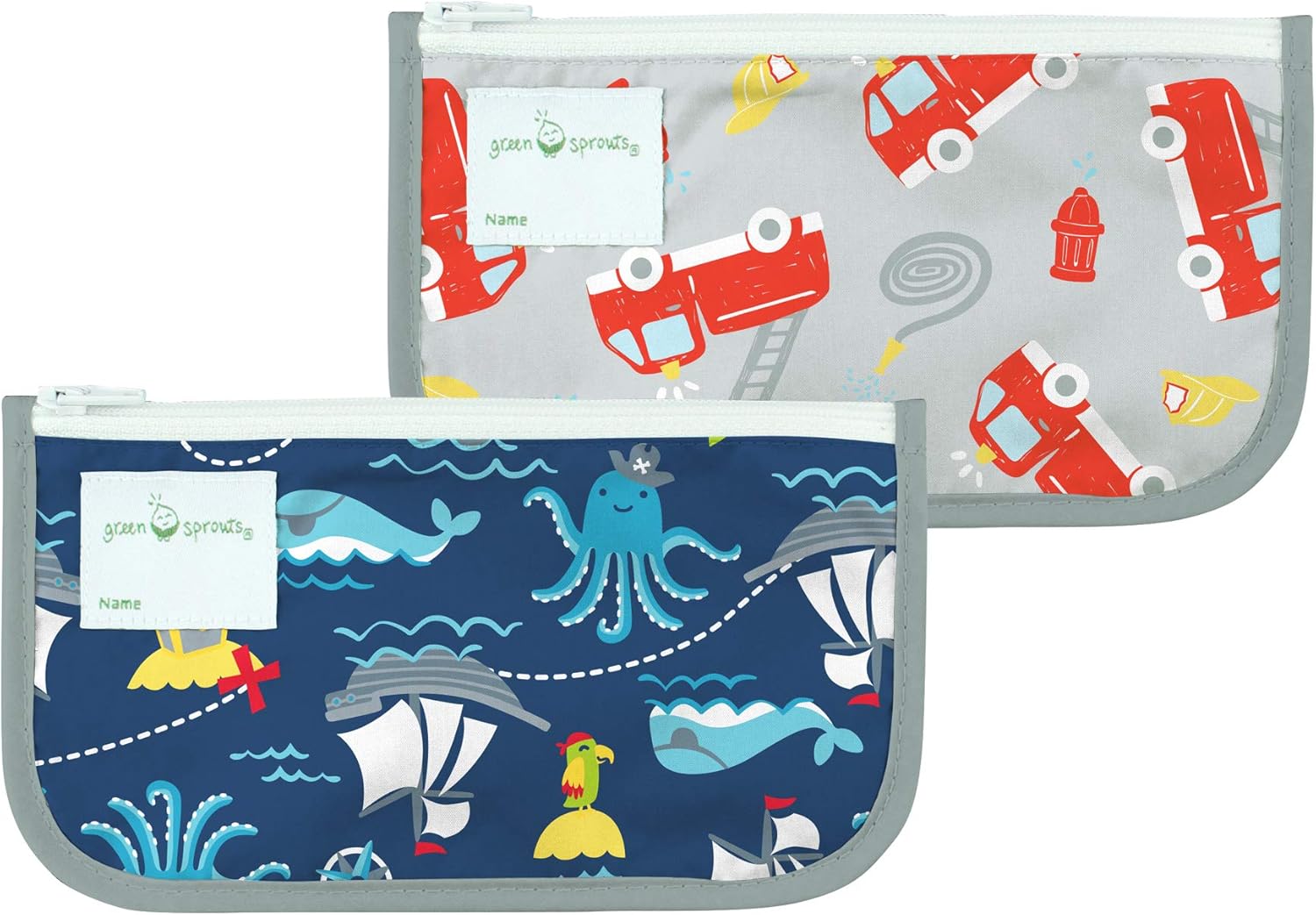 Green Sprouts Reusable Snack Bags, 2pk (6 Designs) - Pupsik Singapore
