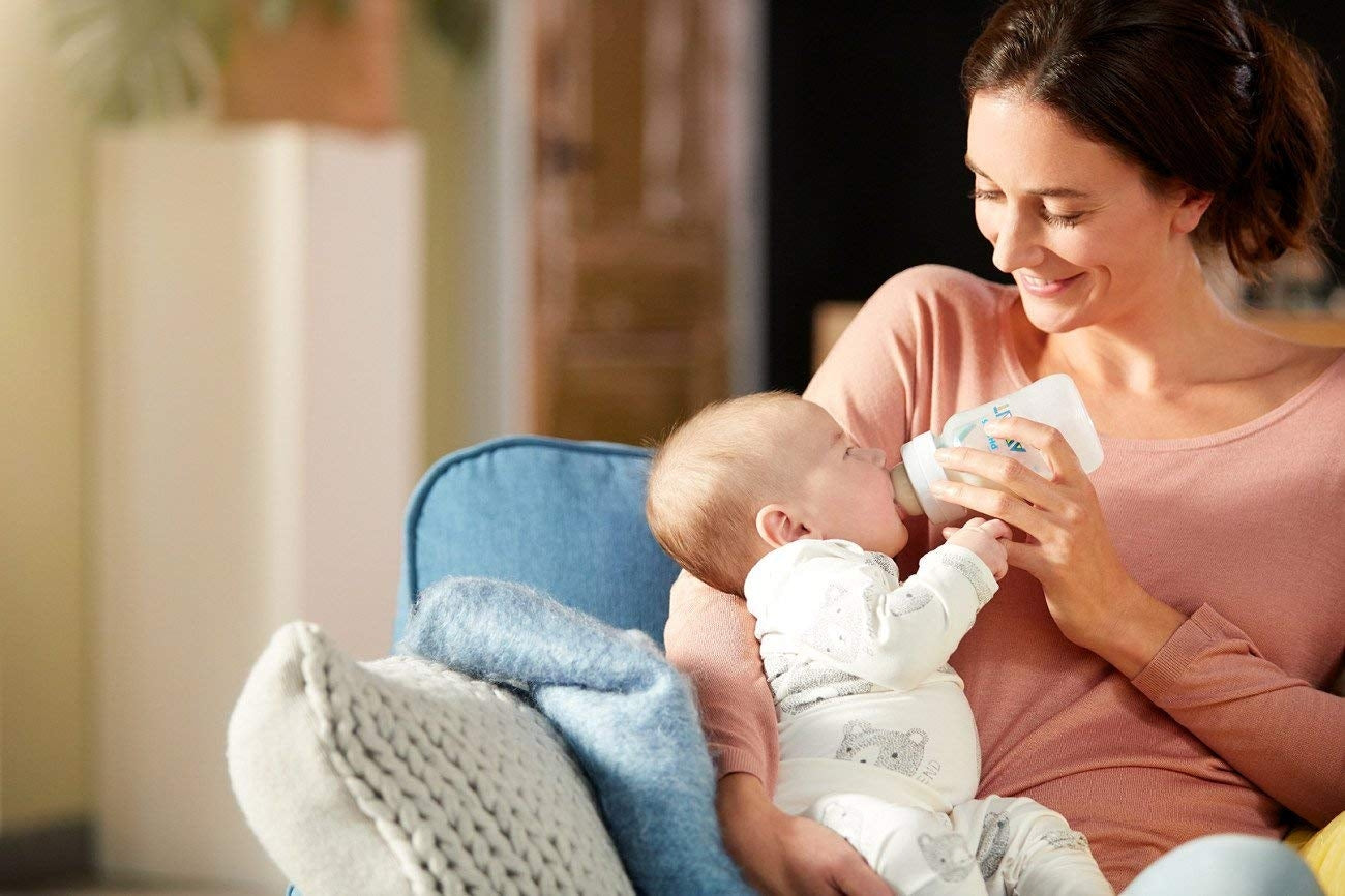 Philips Avent Anti-Colic Milk Baby Bottle with AirFree Vent, 9oz (3pk)