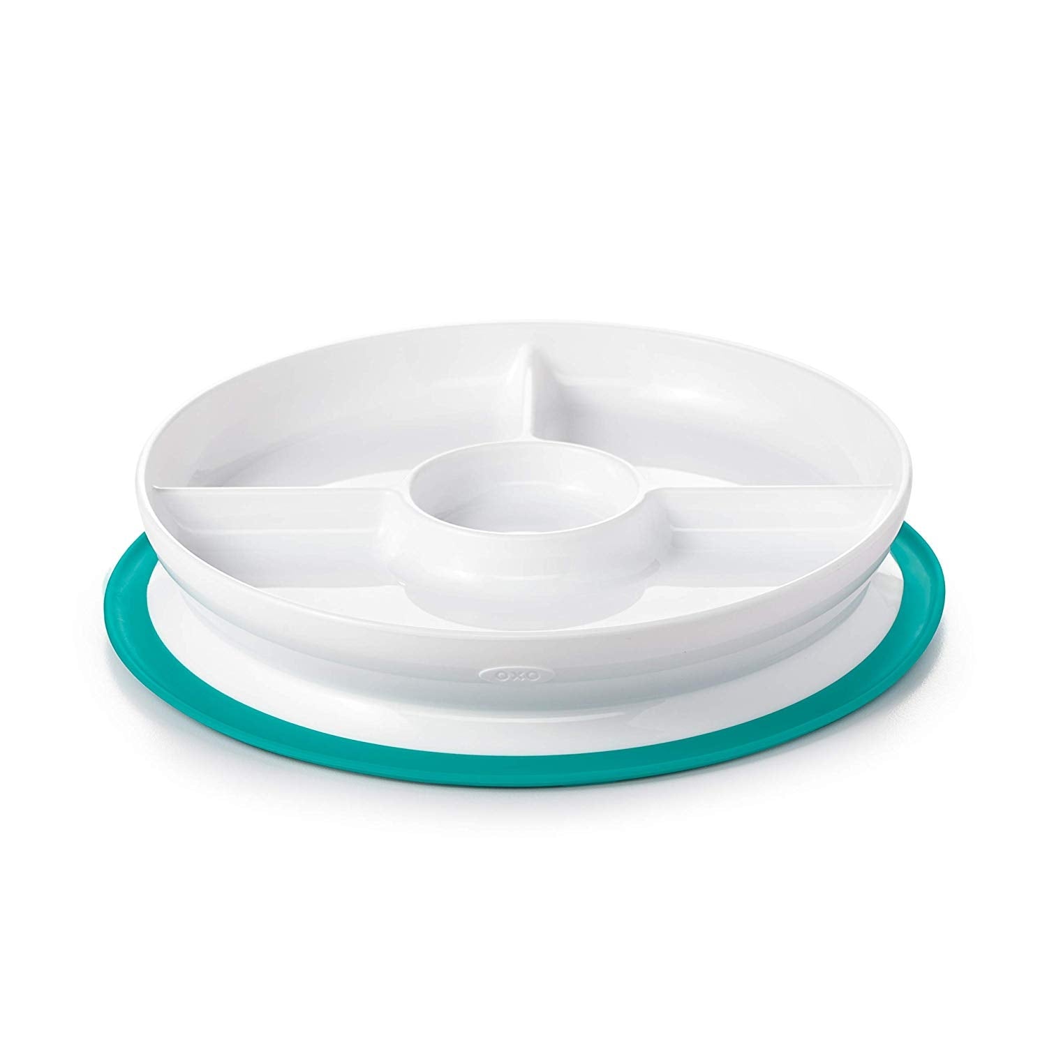 OXO Tot Stick & Stay Suction Divided Baby Plate (5 Colours) - Pupsik Singapore