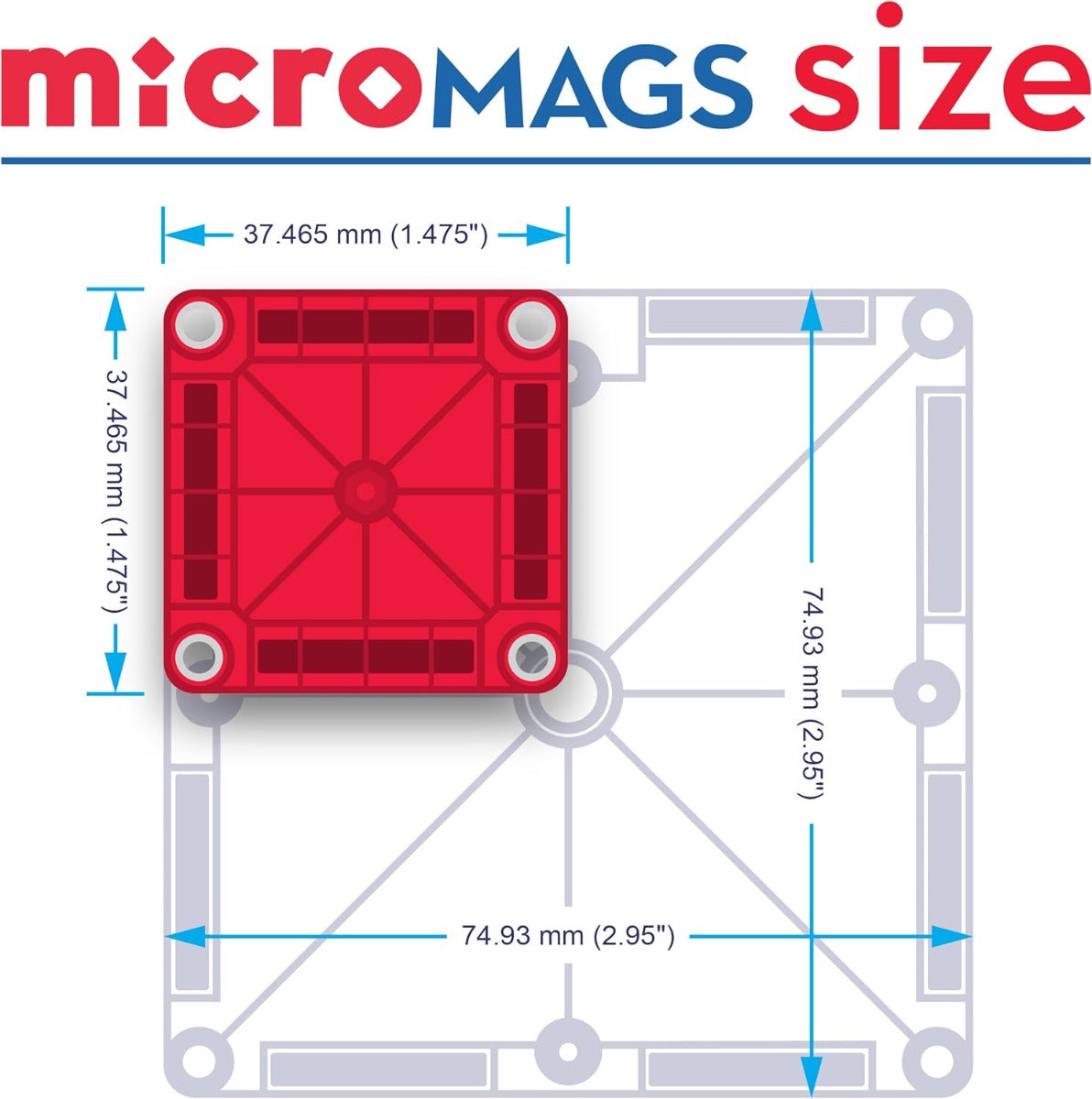 Magna-Tiles microMAGS 70-Piece Deluxe Set + microMAGs
