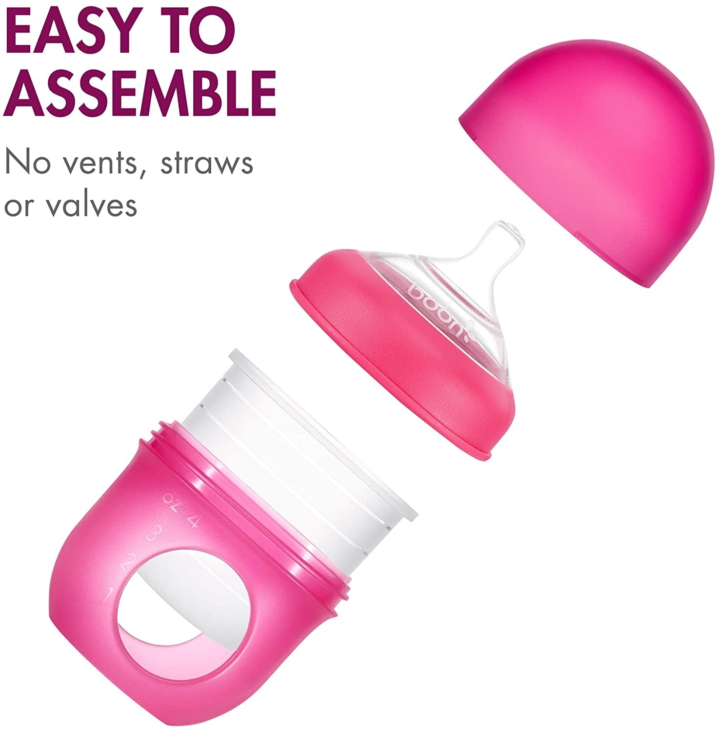 Boon Nursh Silicone Pouch Bottle, 4oz (3pk) (3 Colours) - Pupsik Singapore