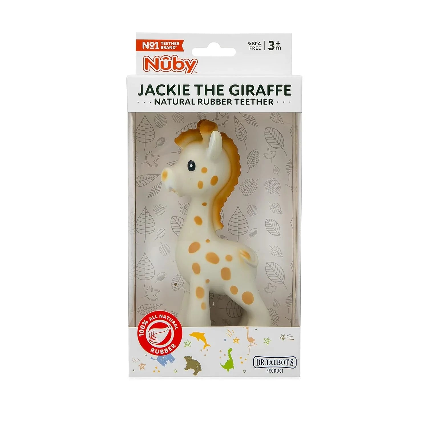 Nuby Jackie the Giraffe Natural Rubber Teether - Pupsik Singapore