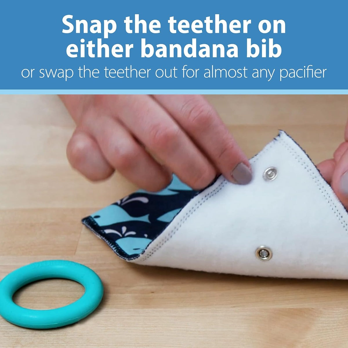 Dr Brown's Bandana Bib with Snap-On Teether, 2pk (3 Designs)