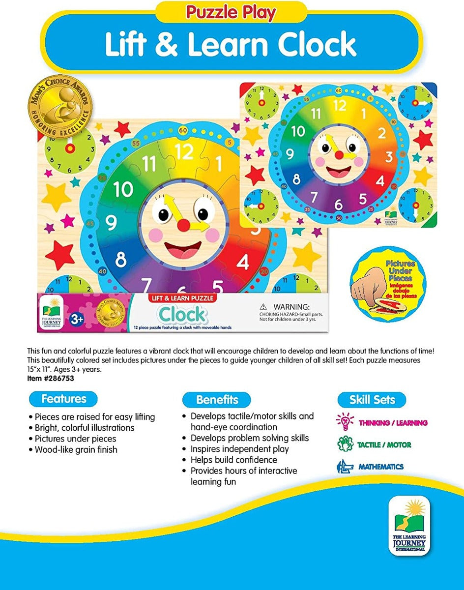 The Learning Journey Lift & Learn Clock Puzzle