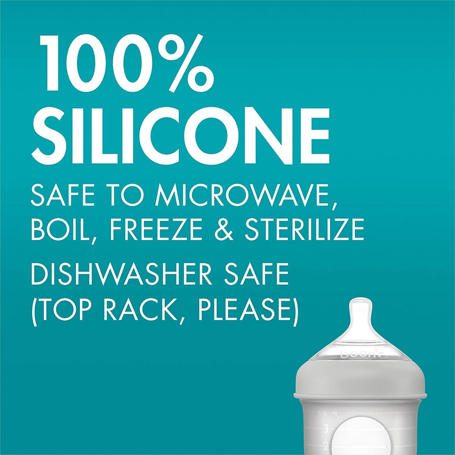 Boon Nursh Silicone Pouch Bottle, 4oz - Gray