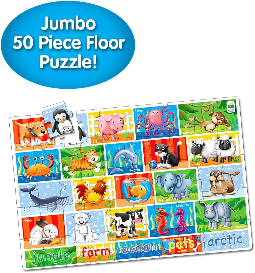 The Learning Journey Jumbo Floor Puzzle, 50pcs (2 Designs) - Pupsik Singapore