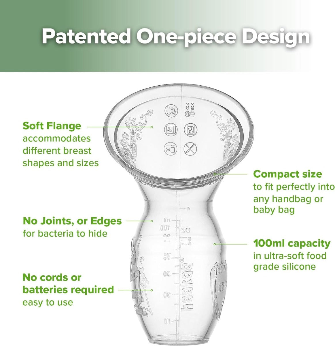 Haakaa Gen 2 Silicone Manual Breast Pump, 150ml (w/ Suction Base & Lid) - 3 Colors