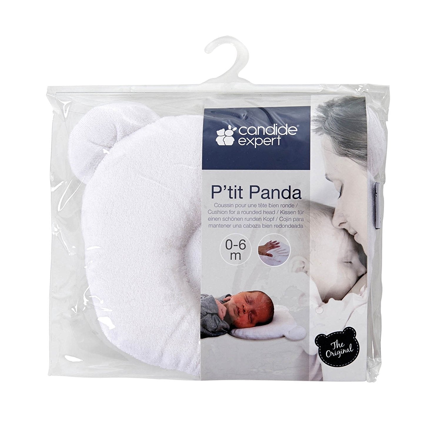 Candide P'tit Panda Pillow - White