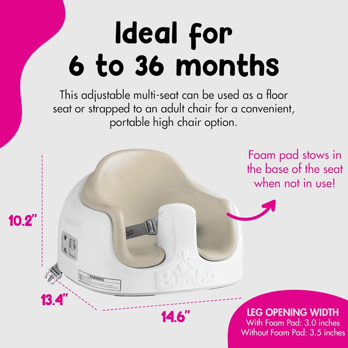 Bumbo 3-in-1 Multi Floor/Booster Seat (7 Colors)
