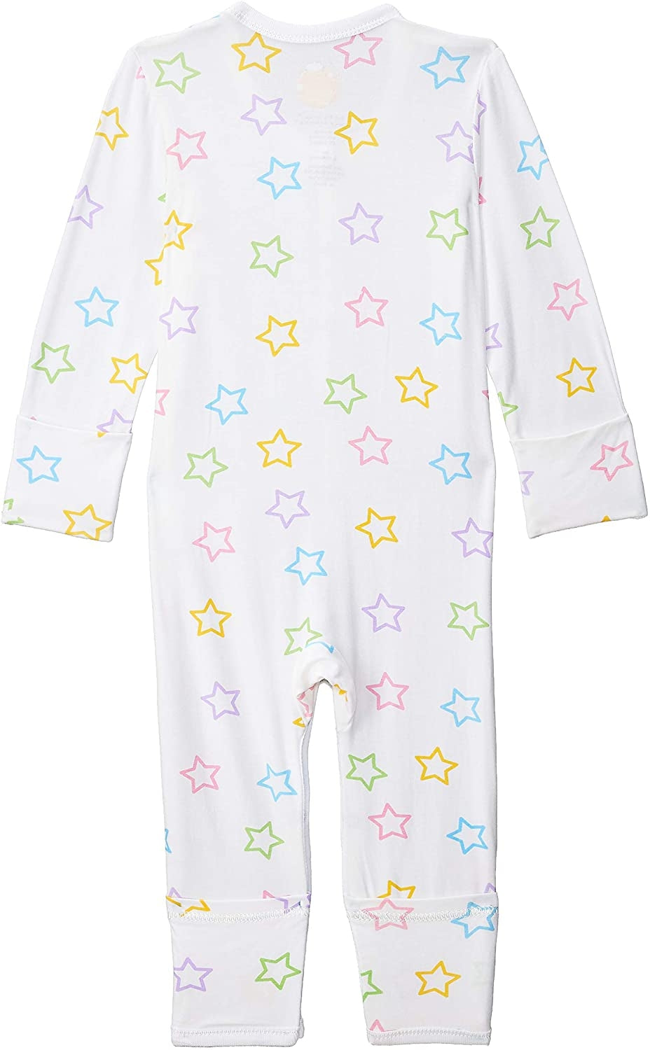 Baa Baa Sheepz Baby Middle Snap Romper - Colourful Star White