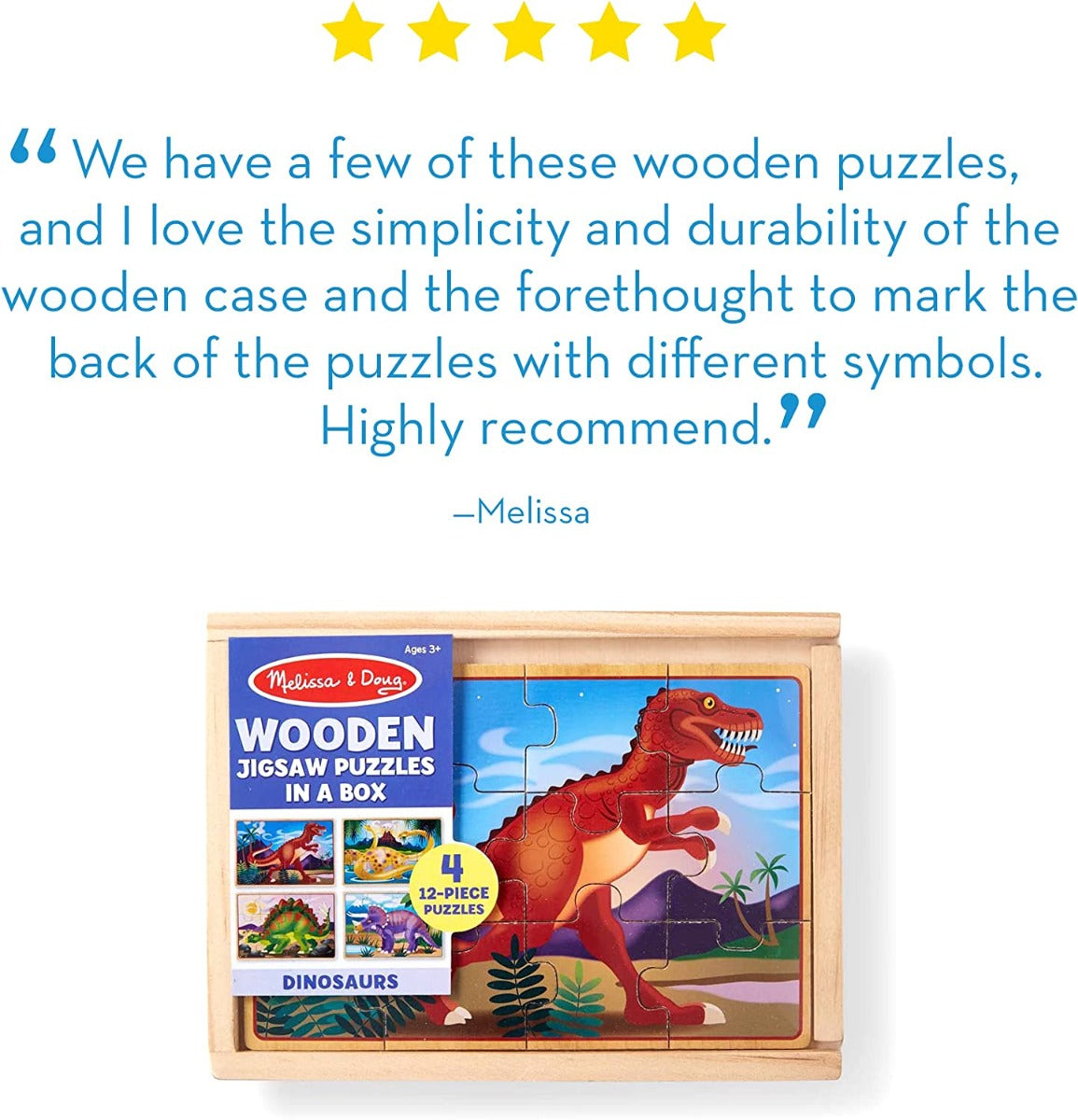 Melissa & Doug Jigsaw Puzzles in a Box, 4 x 12pcs (4 Designs) - Pupsik Singapore