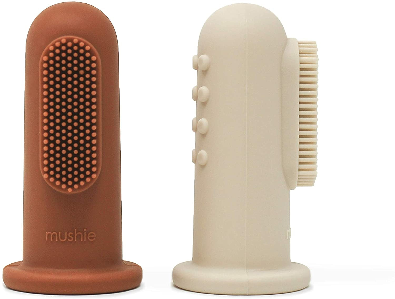 Mushie Silicone Finger Baby Toothbrush (2pk) (6 Colours) - Pupsik Singapore