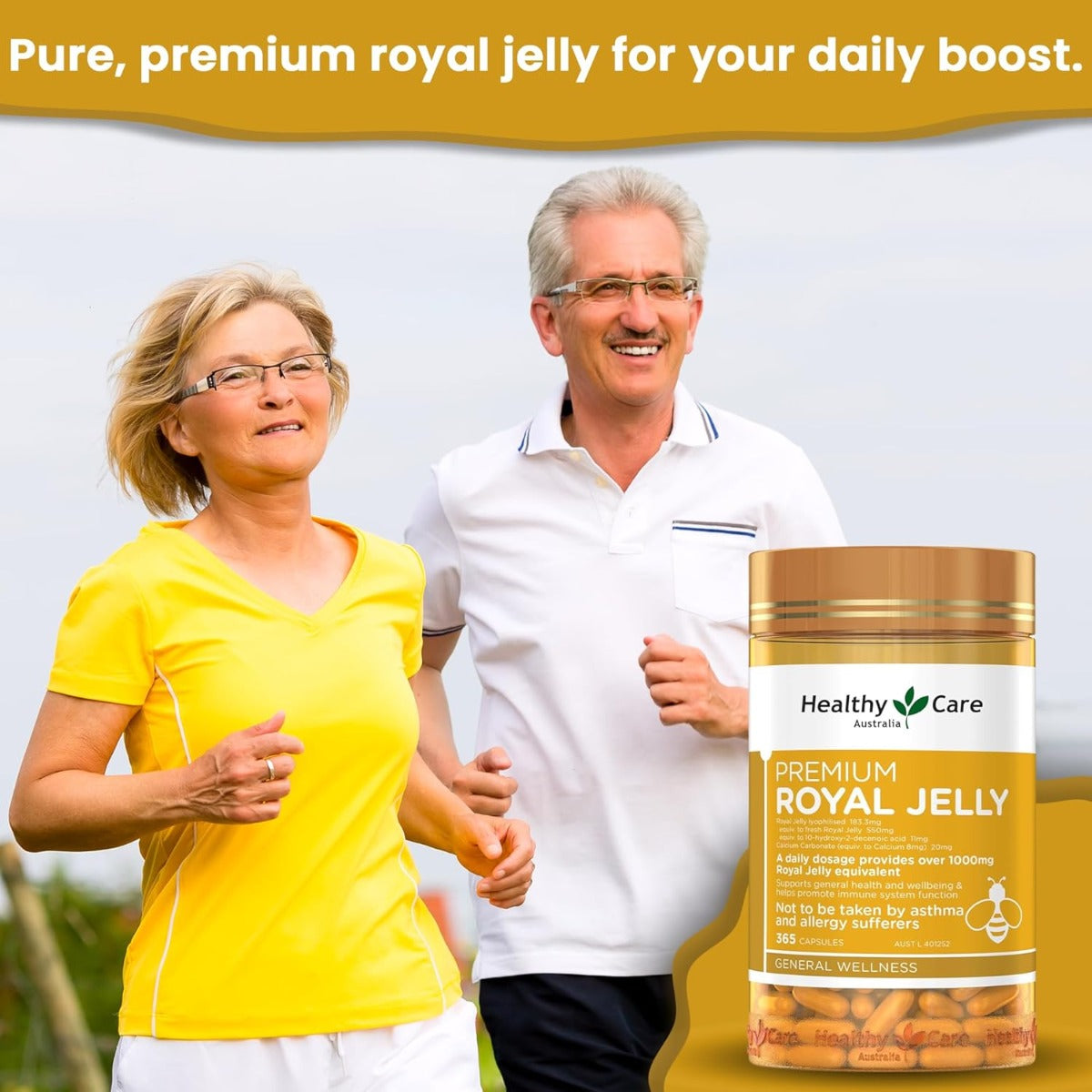 Healthy Care Premium Royal Jelly 1000mg, 365 caps (Exp 08/27)