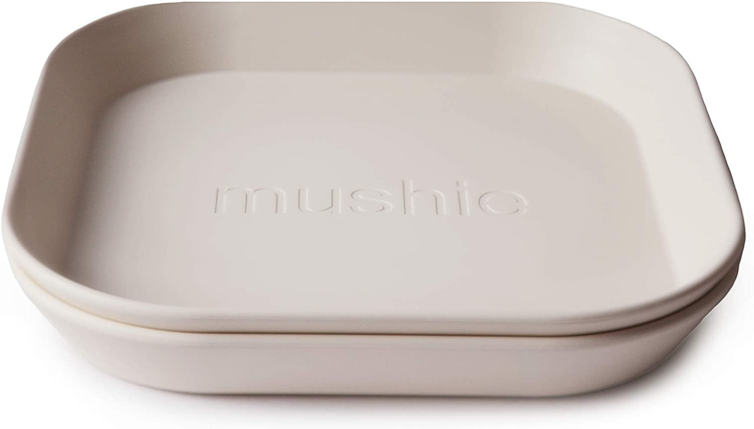 Mushie Square Dinner Plates (2pk) (4 Colours) - Pupsik Singapore