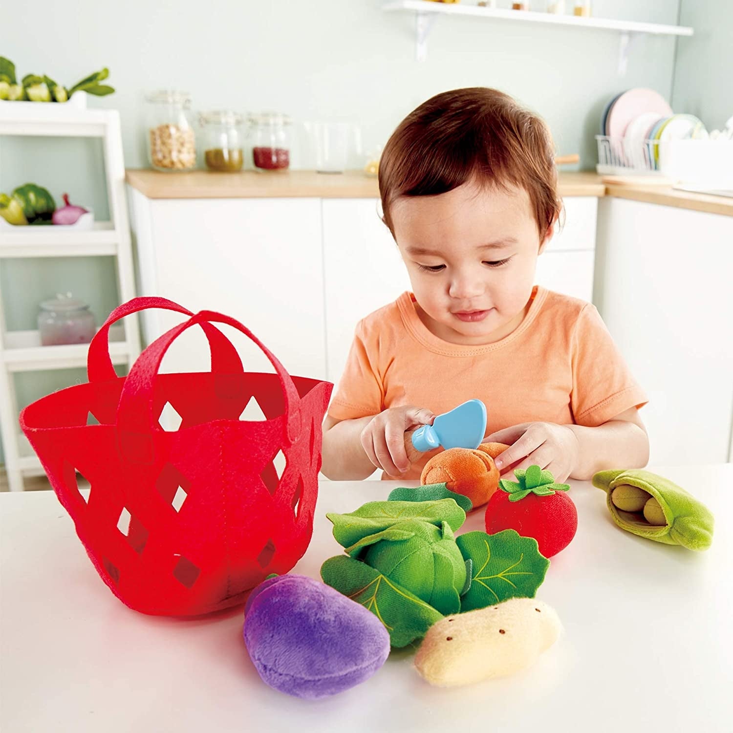 Hape Toddler Vegetable Basket Soft Toys