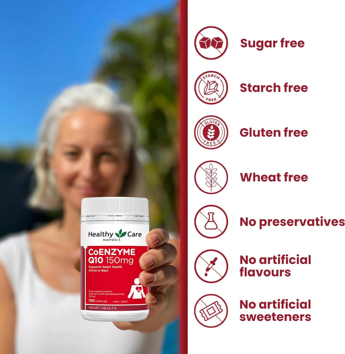 Healthy Care CoEnzyme Q10 150mg, 100 Caps (Exp 10/27)