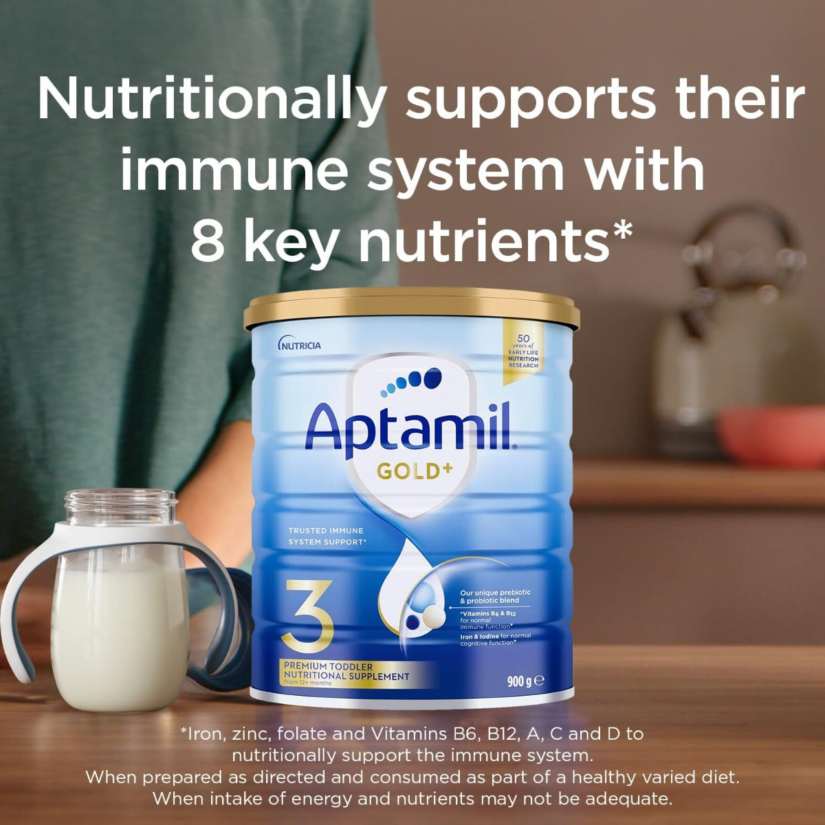 Aptamil Gold+ 3 Toddler Milk Formula, 900g (Exp 09/26) - AU Versions