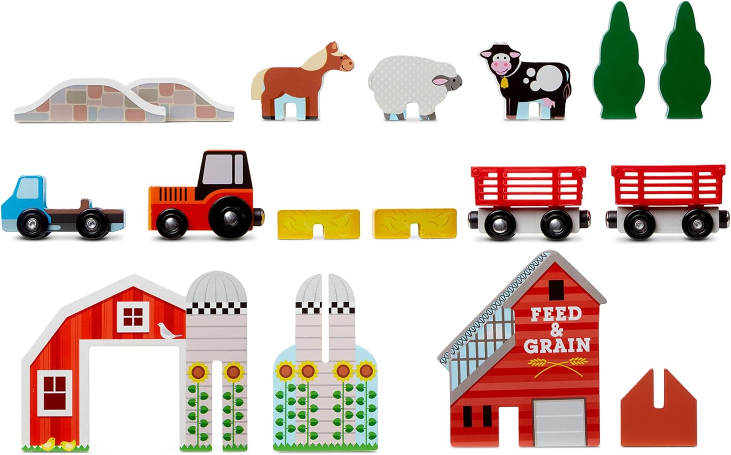 Melissa & Doug Take-Along Farm Wooden Play Set
