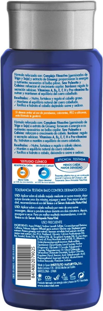 NaturVital Hair Loss Shampoo for Greasy Hair, 300ml
