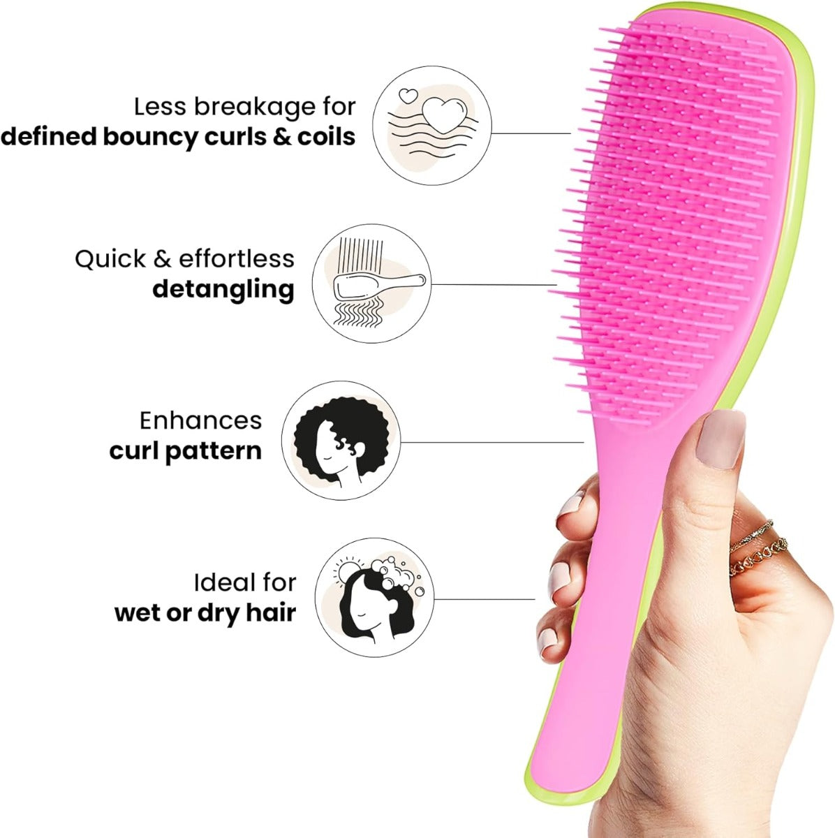 Tangle Teezer The Ultimate Detangler Regular Hairbrush, Curly & Coily (2 Designs)