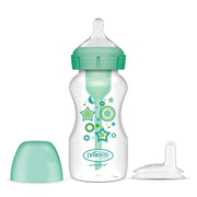 Dr. Brown's Options+ Anti-Colic Wide Bottle to Sippy Starter Kit, 9oz/270ml | 6M+