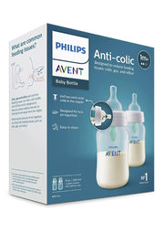 Philips Avent Anti-Colic Milk Baby Bottle with AirFree Vent, 9oz (2pk)