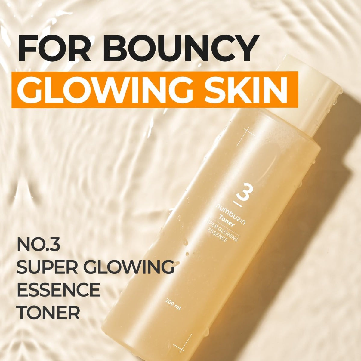 numbuzin No.3 Super Glowing Essence Toner, 200ml (Exp 05/27)