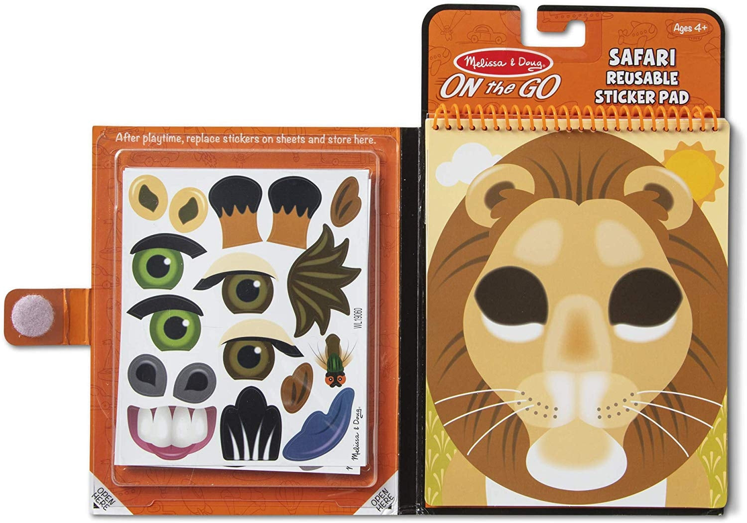 Melissa & Doug Make-a-Face Reusable Stickers - Safari