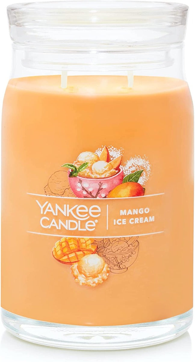 Yankee Candle Signature Large Jar Candle, 2-wicks (20oz) - Mango Ice Cream