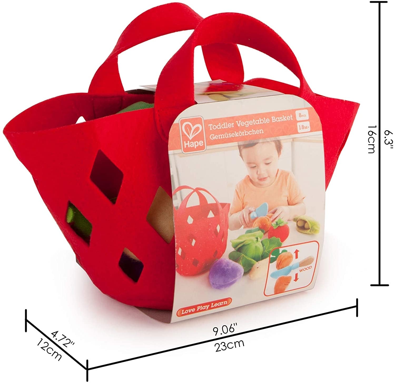 Hape Toddler Vegetable Basket Soft Toys