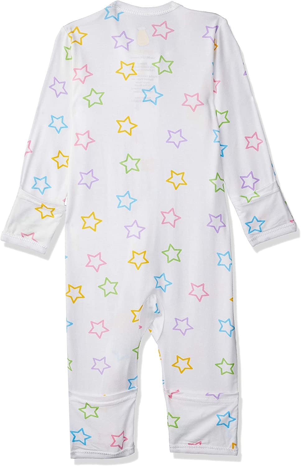 Baa Baa Sheepz Baby Zip Romper - Colourful Star White (4 Sizes)