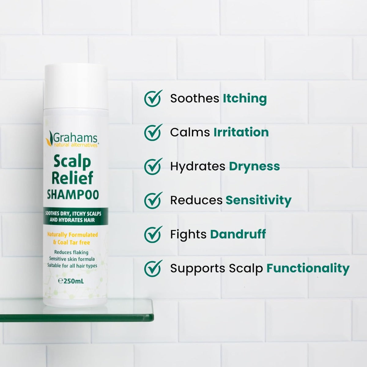 Grahams Natural Scalp Relief Shampoo, 250g (Exp 02/28)