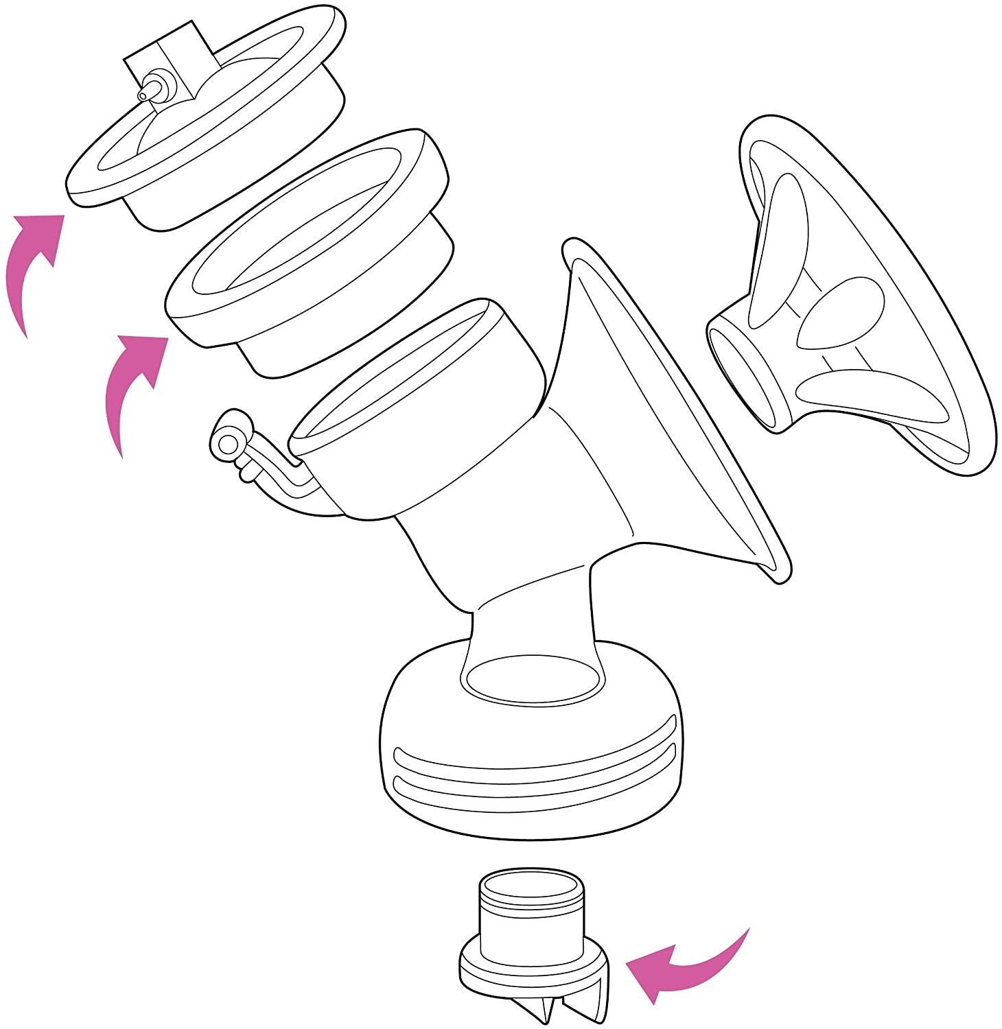 Maymom Replacement Duckbill,  Suction Membrane & Top case for Philips Avent Comfort Breast Pump