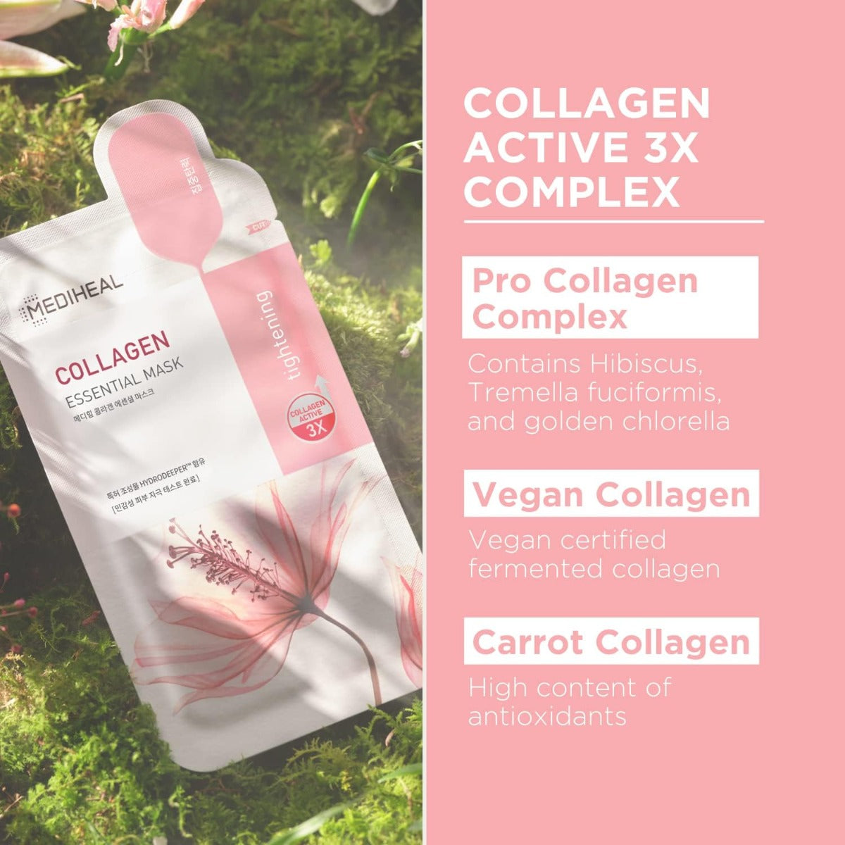 Mediheal Collagen Essential Mask, Pack of 10 (Exp 11/27)
