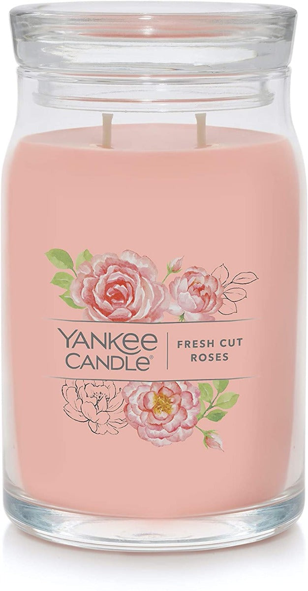 Yankee Candle Signature Large Jar Candle, 2-wicks (20oz) - Fresh Cut Roses