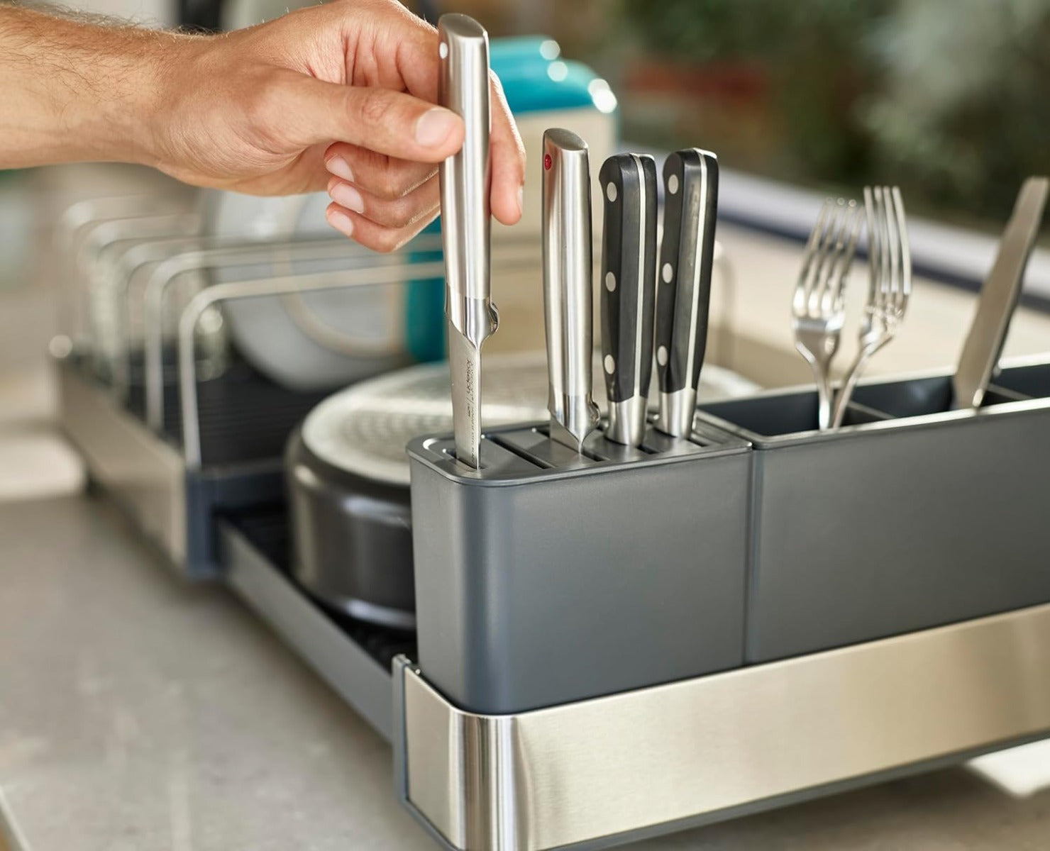 Joseph Joseph Extend™ Max Stainless-steel Expandable Dish Drainer